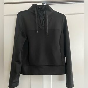 Athletic Works Black Lace-Up Sweatshirt
